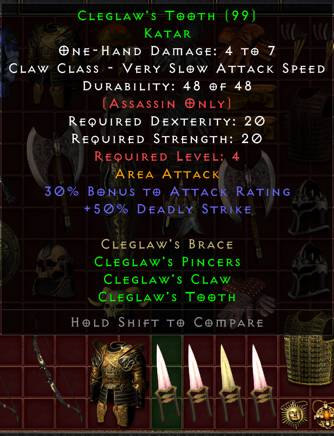 Clegclaw's set